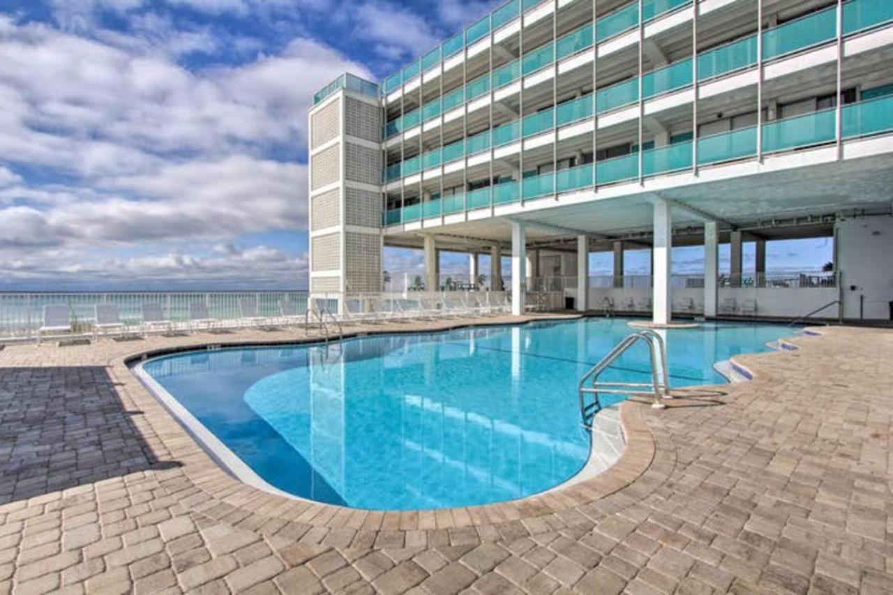 Couples Getaway, Honeymoon Sweet, Perfectly Cozy Beach Front Condo With Kitchen, Pool, Free Parking,Check-In At Door Panama City Beach Exterior photo